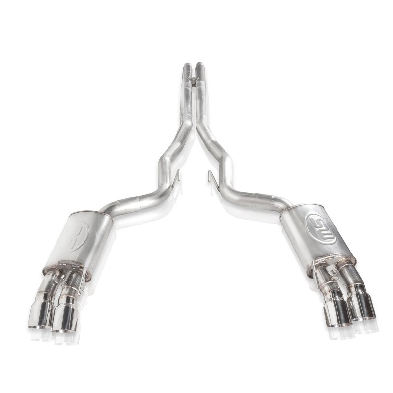 Ford Mustang Performance Exhaust - Rear - Stainless Works - Cat Back Dual Exit with Active Valves - `18-`27